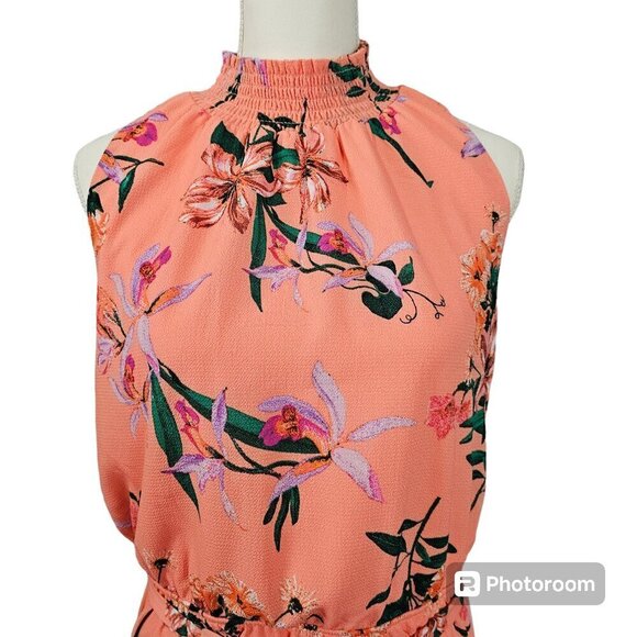 TINSEL Smocked Mock-Neck Blouson Floral Maxi Dress - Picture 5 of 12